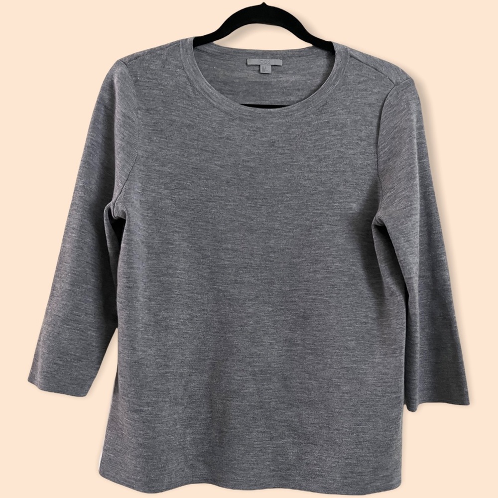 COS Double-layered knitted 3/4 sleeves top